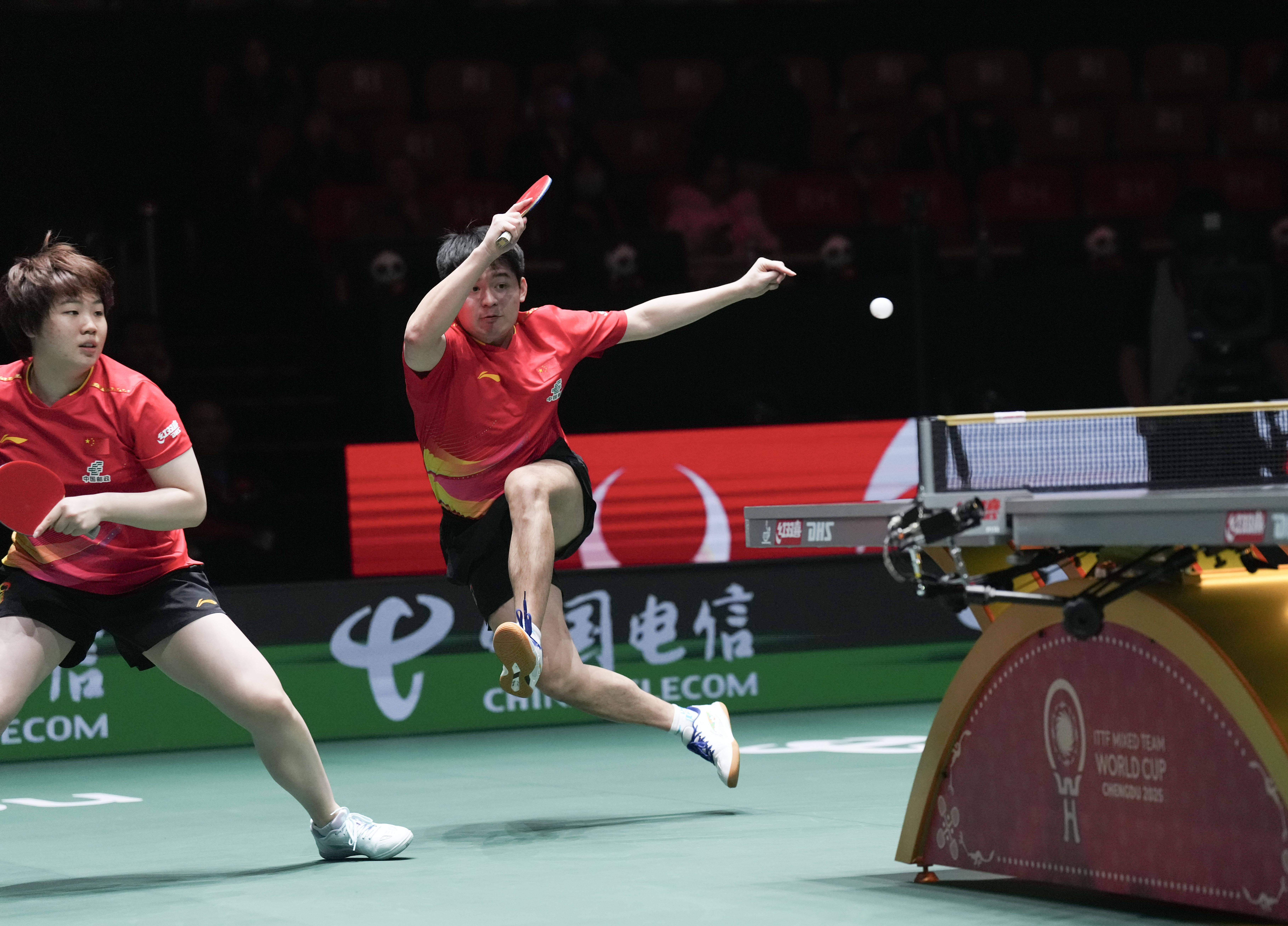 （体育）乒乓球——混合团体世界杯：中国胜瑞典